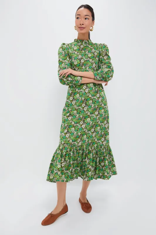 Lime Ditsy Petworth Dress sold by Tuckernuck
