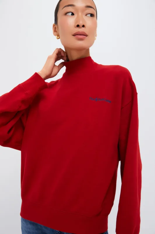 Madison Red Vintage Fleece Logo Sweatshirt sold by Tuckernuck