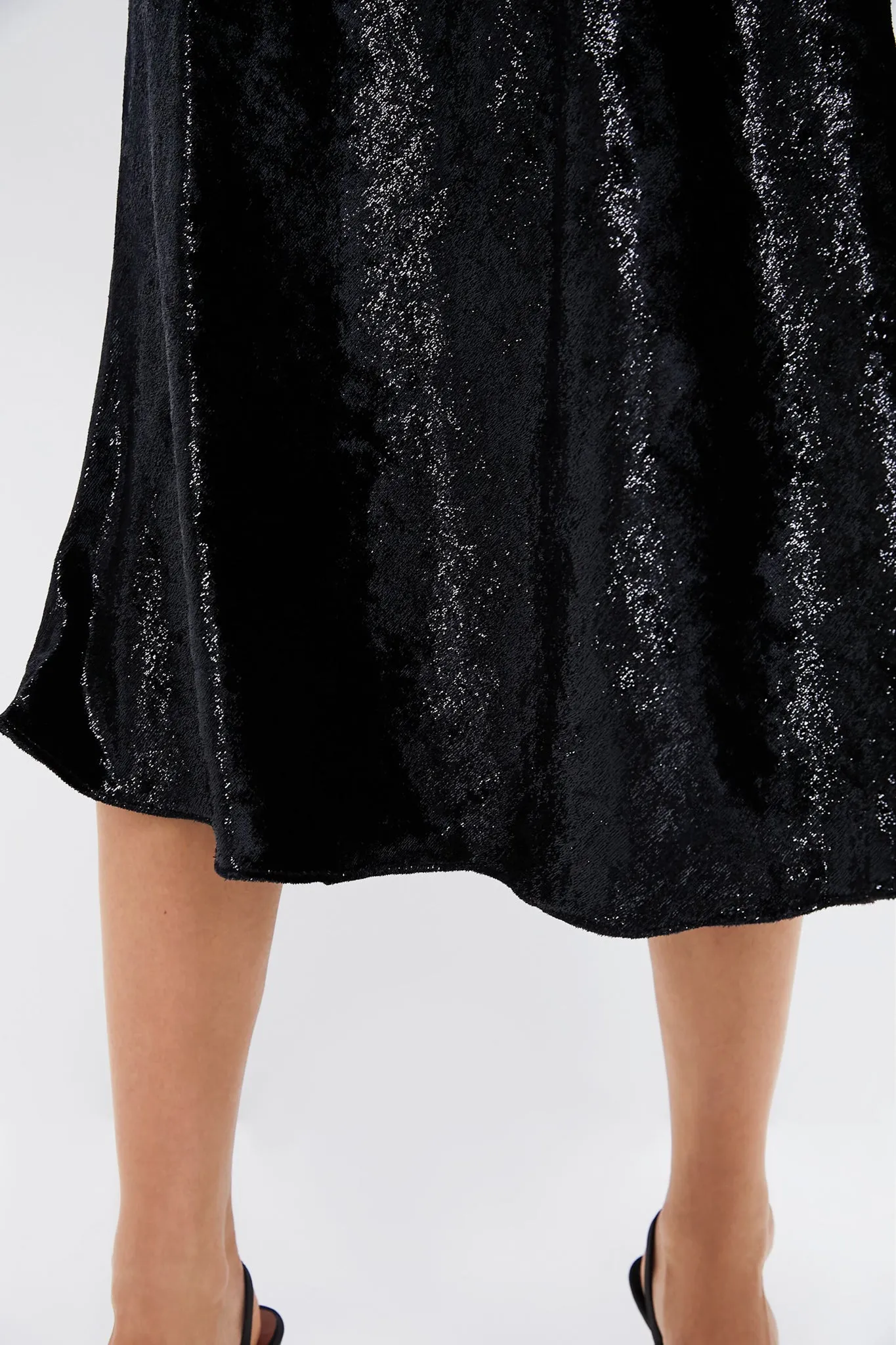 Polo Black Metallic Velvet A-line Skirt sold by Tuckernuck product image thumbnail 4