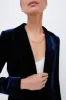 Navy Velvet Blazer sold by Tuckernuck