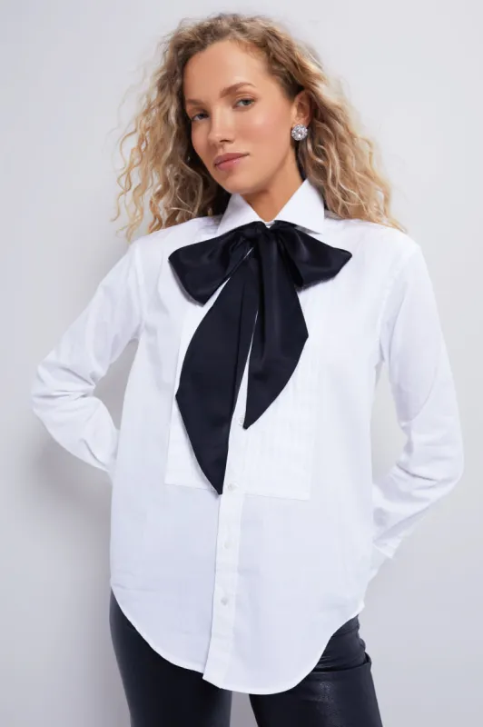 White Long Sleeve Button Front Blouse sold by Tuckernuck