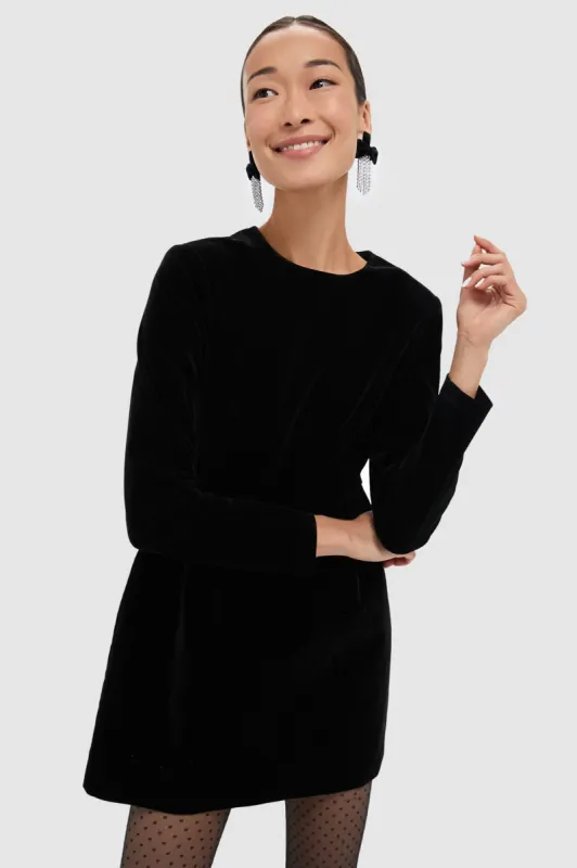 black velvet haley dress Deep V-neck Velvet Wrap Dress HALEY, Long Sleeve Cocktail Gown, Custom Fit