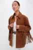 Brown Fringe Suede Jacket sold by Tuckernuck