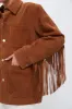 Brown Fringe Suede Jacket sold by Tuckernuck