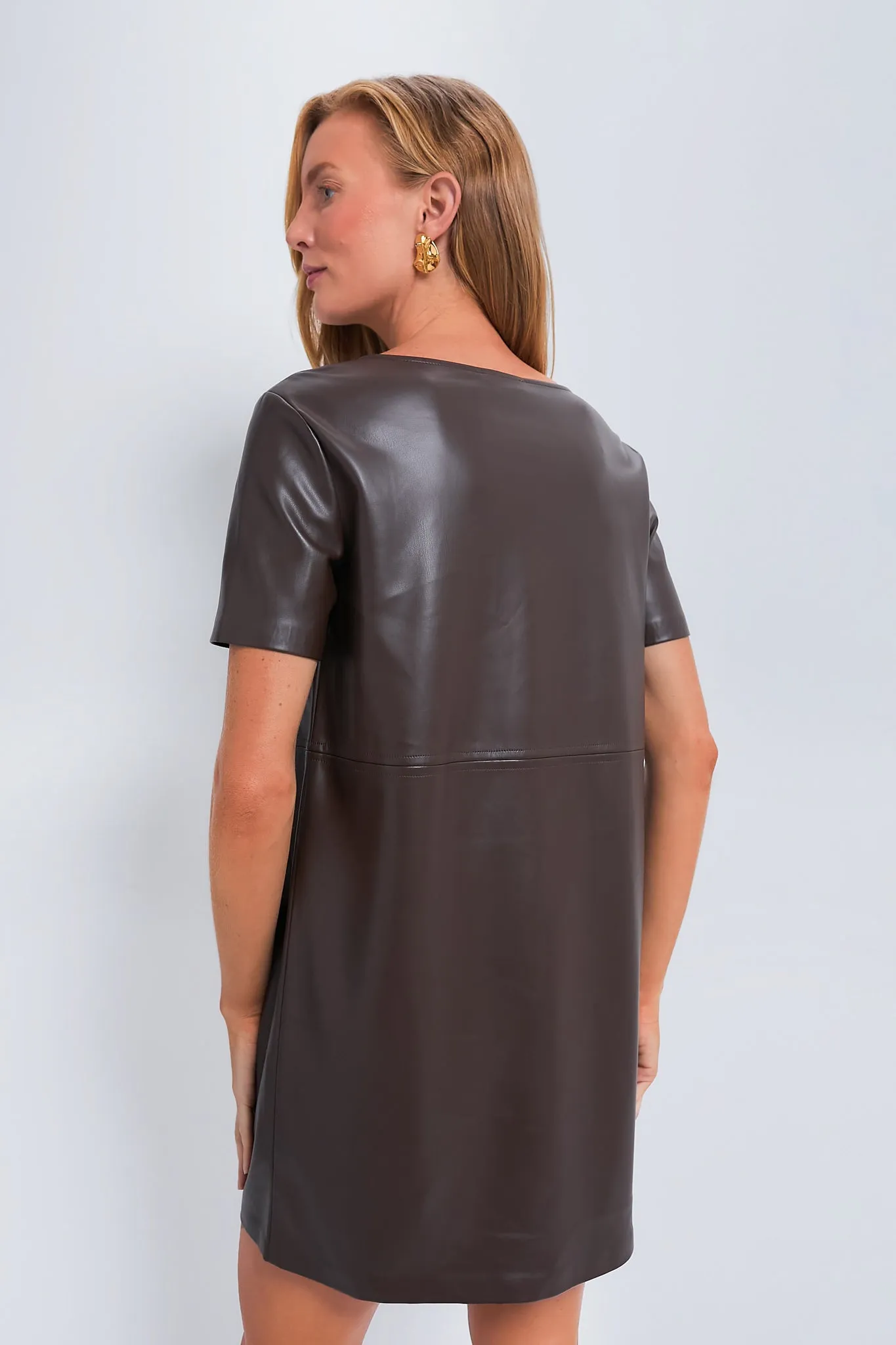 Dark Chocolate London Faux Leather Dress sold by Tuckernuck product image thumbnail 4