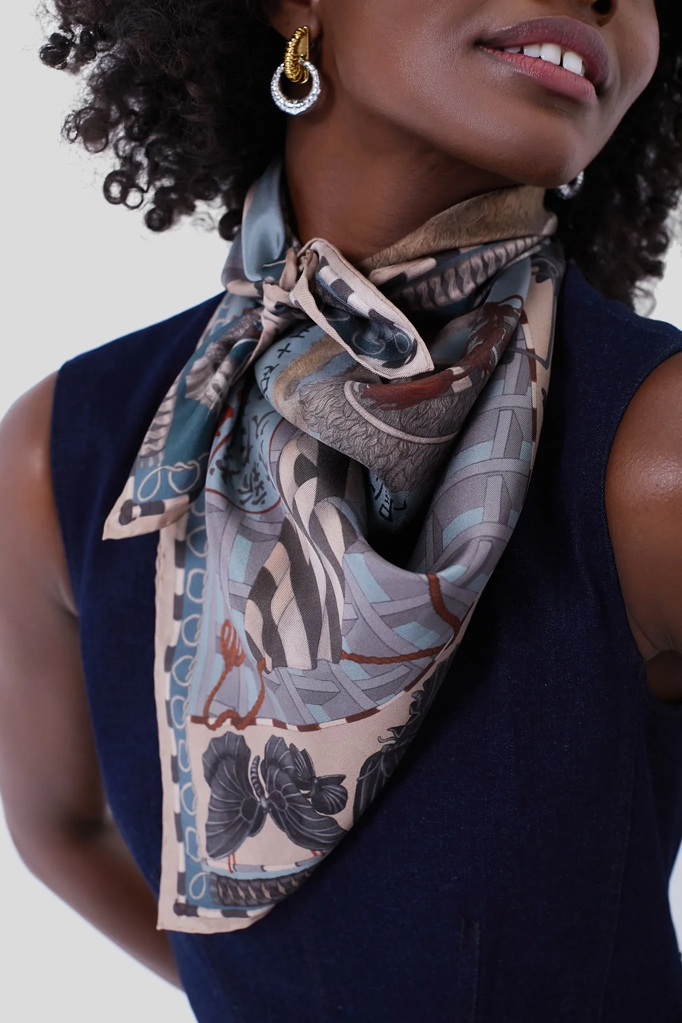The Floating Rabbits Cameo Large Square Scarf sold by Tuckernuck product image thumbnail 2