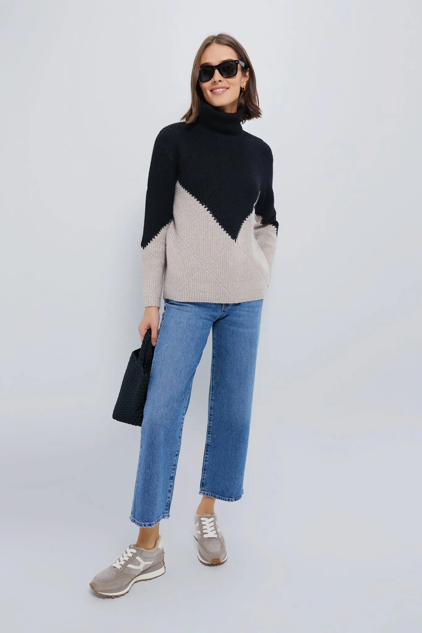 Black & Tan Diamond Demi Turtleneck sold by Tuckernuck product image thumbnail 2