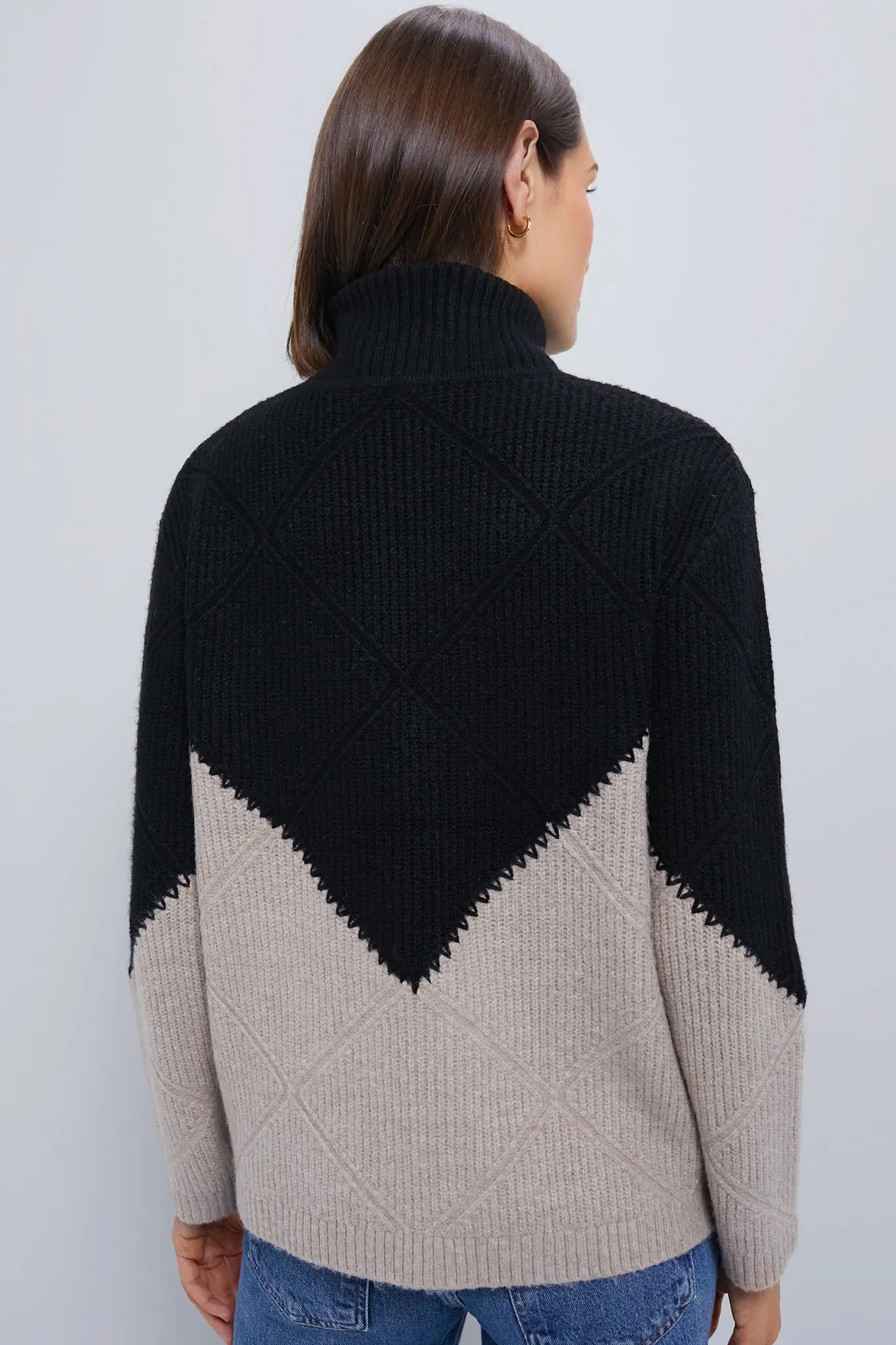 Black & Tan Diamond Demi Turtleneck sold by Tuckernuck product image thumbnail 4