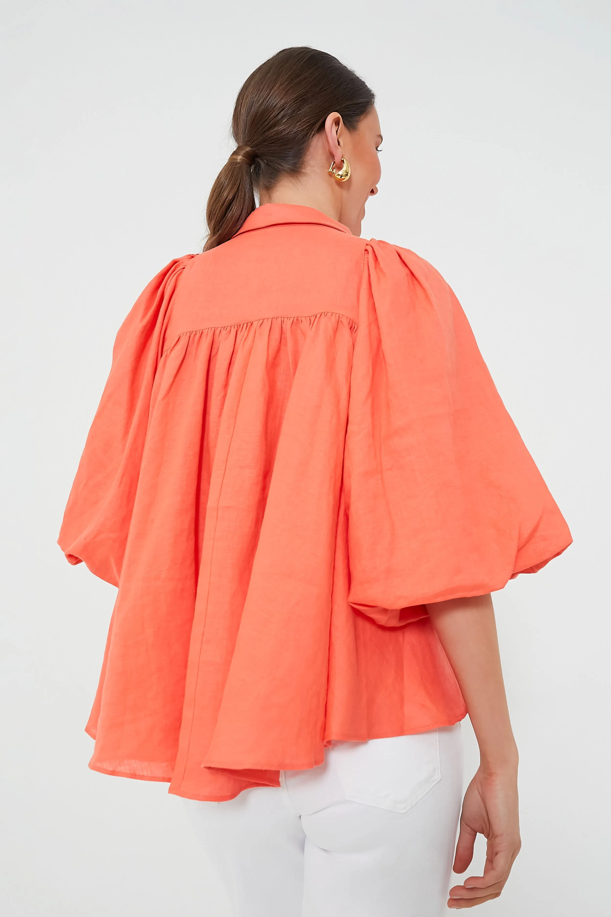 Hibiscus Lola Linen Embroidered Shirt sold by Tuckernuck product image thumbnail 4