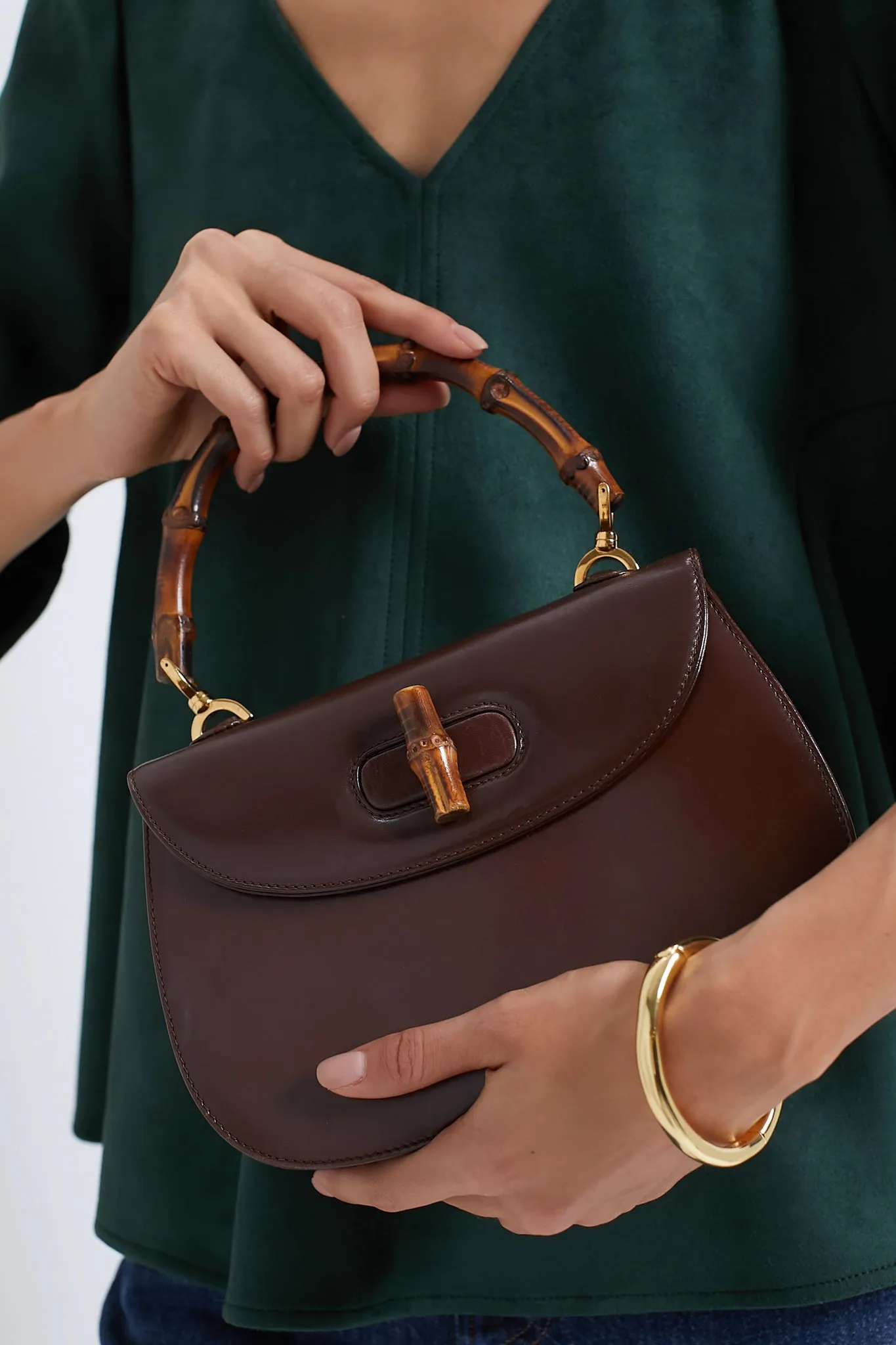 GUCCI Brown Bamboo Small Top Handle Bag sold by Tuckernuck product image thumbnail 2