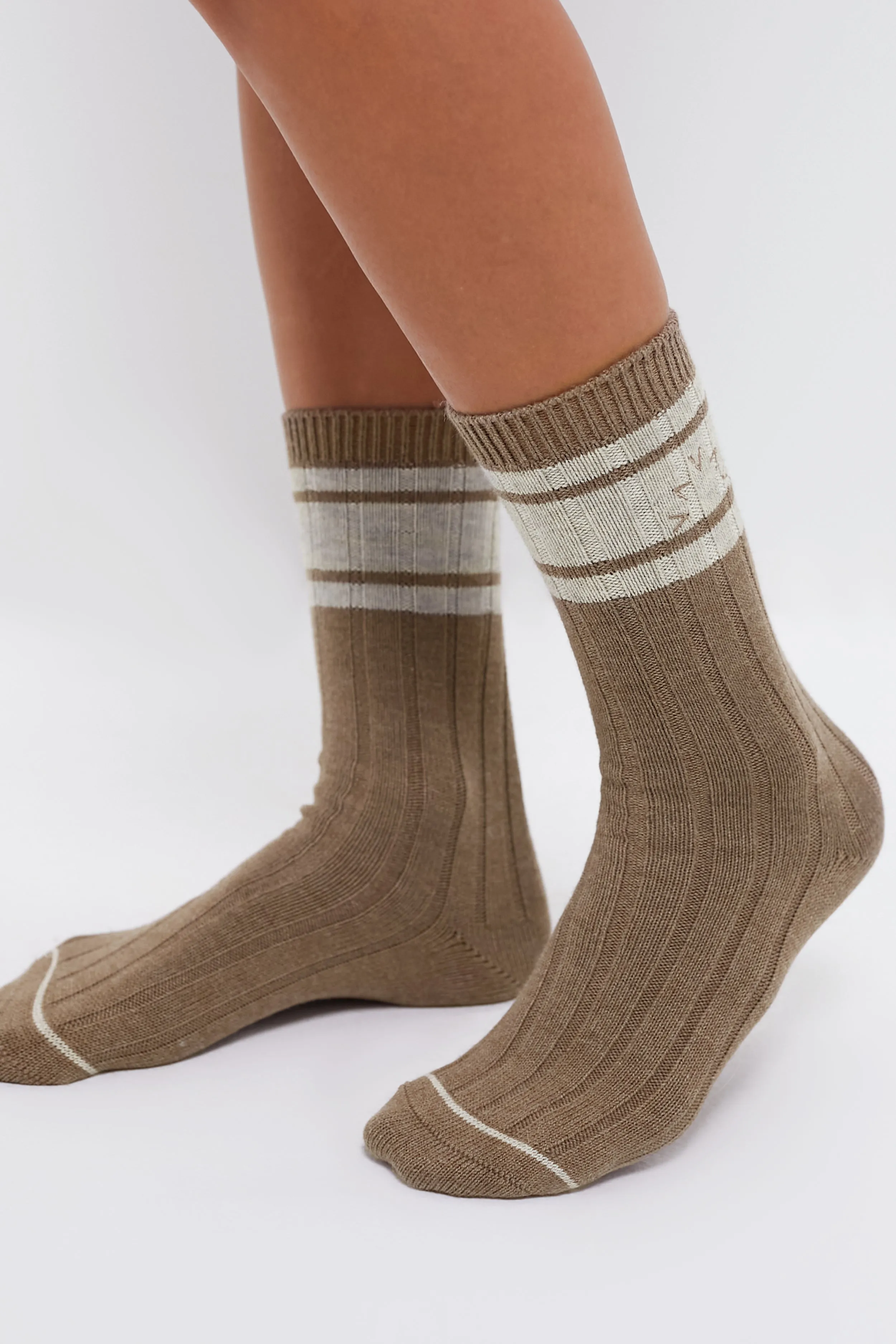 Mink Taupe Marl Malissa Plush Wide Rib Sock sold by Tuckernuck product image thumbnail 3