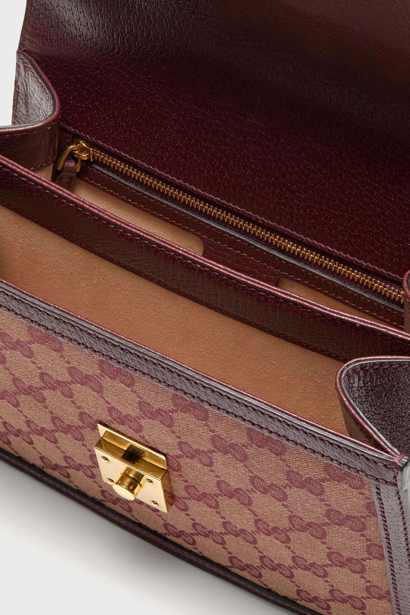 GUCCI Red Small GG Coated Canvas Ophidia Flap Top Handle Bag sold by Tuckernuck product image thumbnail 4