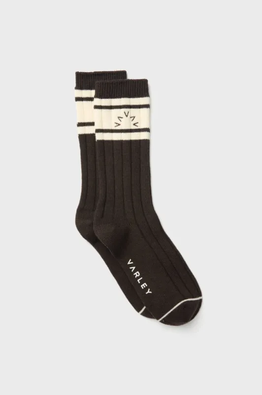 Coffee Bean Malissa Plush Wide Rib Sock sold by Tuckernuck