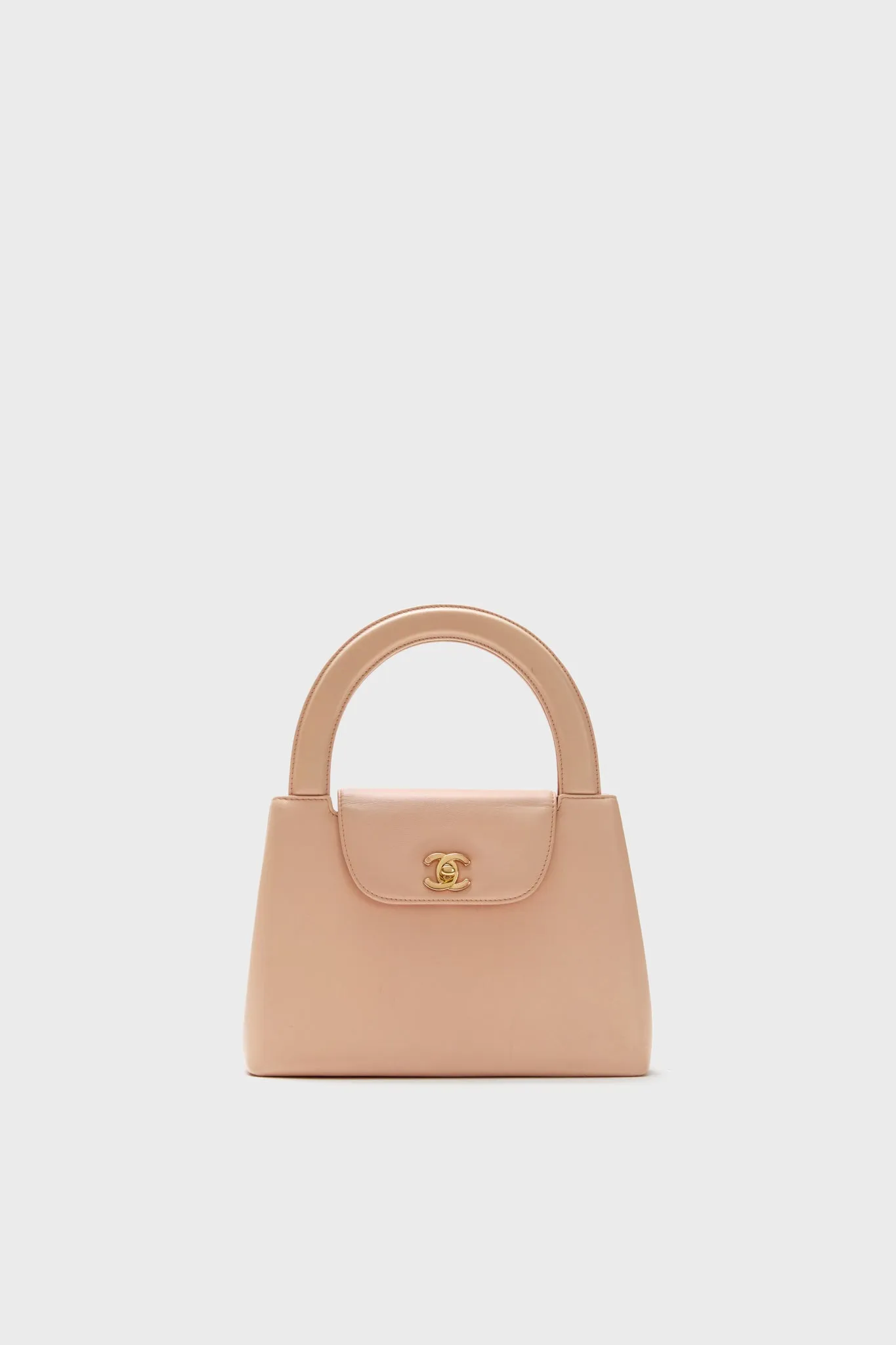 CHANEL Beige Coco Kelly Leather Handbag sold by Tuckernuck