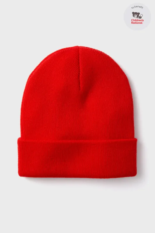 Poppy Red Cashmere Adult Beanie sold by Tuckernuck