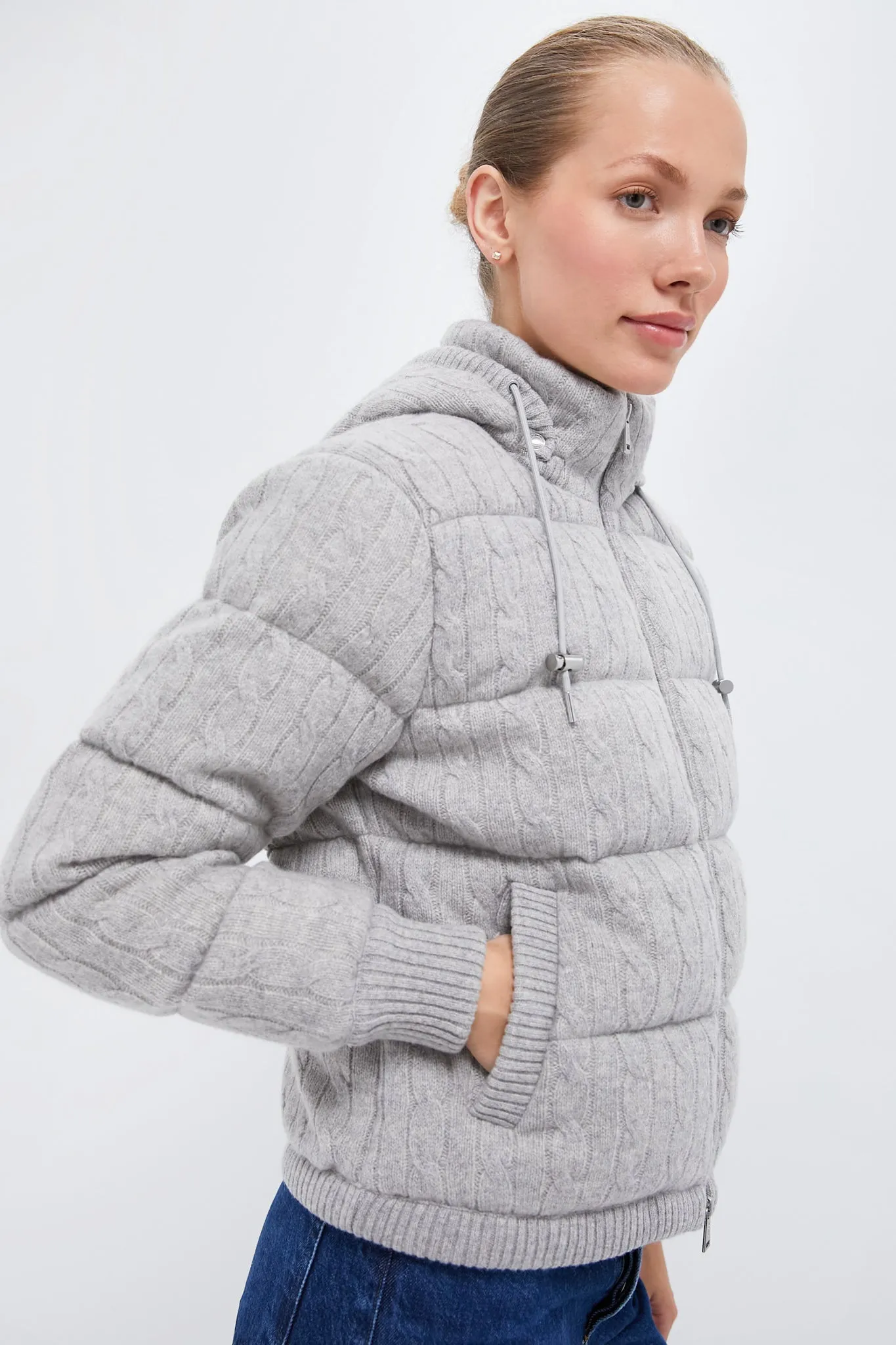 New Heather Grey Wool Cashmere Blend Insulated Coat sold by Tuckernuck product image thumbnail 3