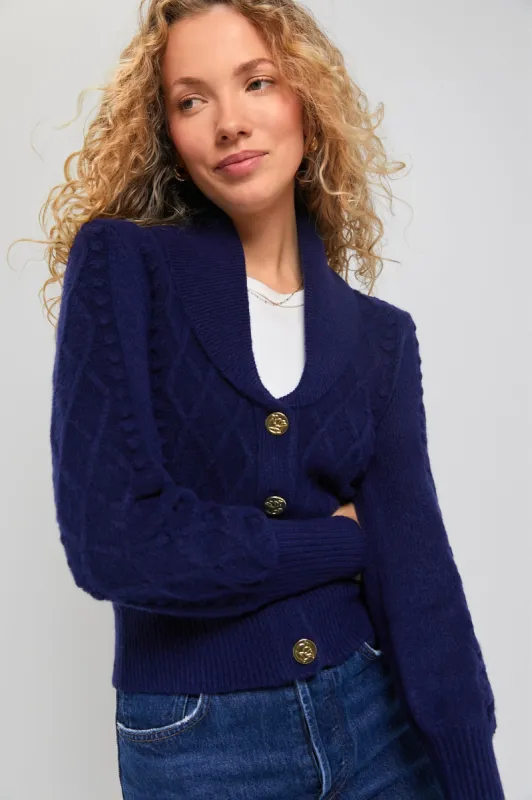 Nassau Navy Tuxedo Cardigan Sweater sold by Tuckernuck