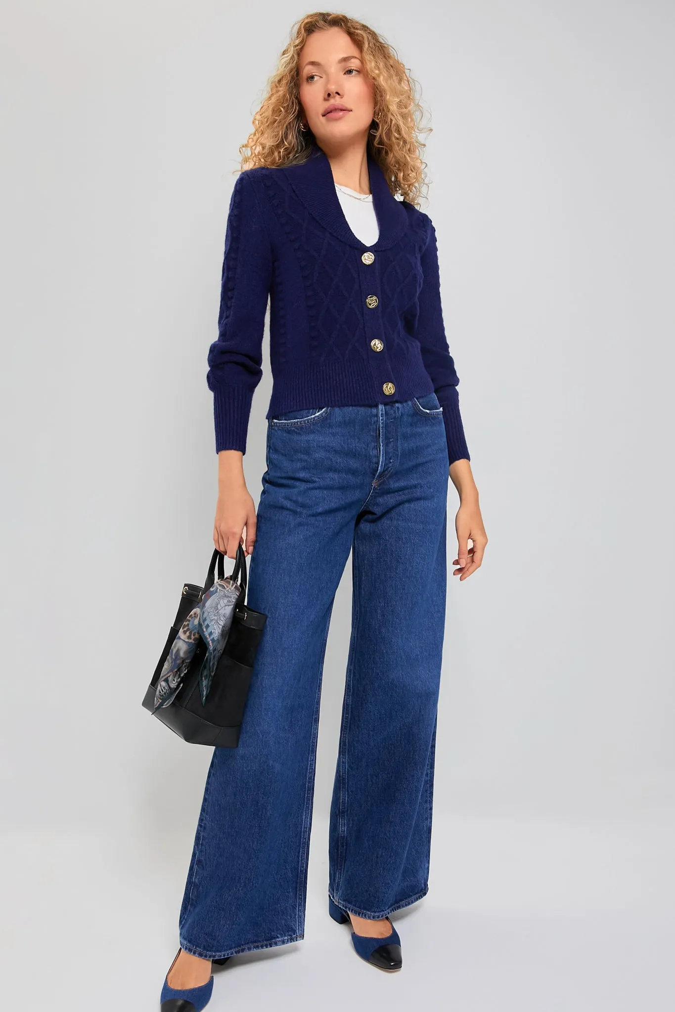 Nassau Navy Tuxedo Cardigan Sweater sold by Tuckernuck product image thumbnail 2
