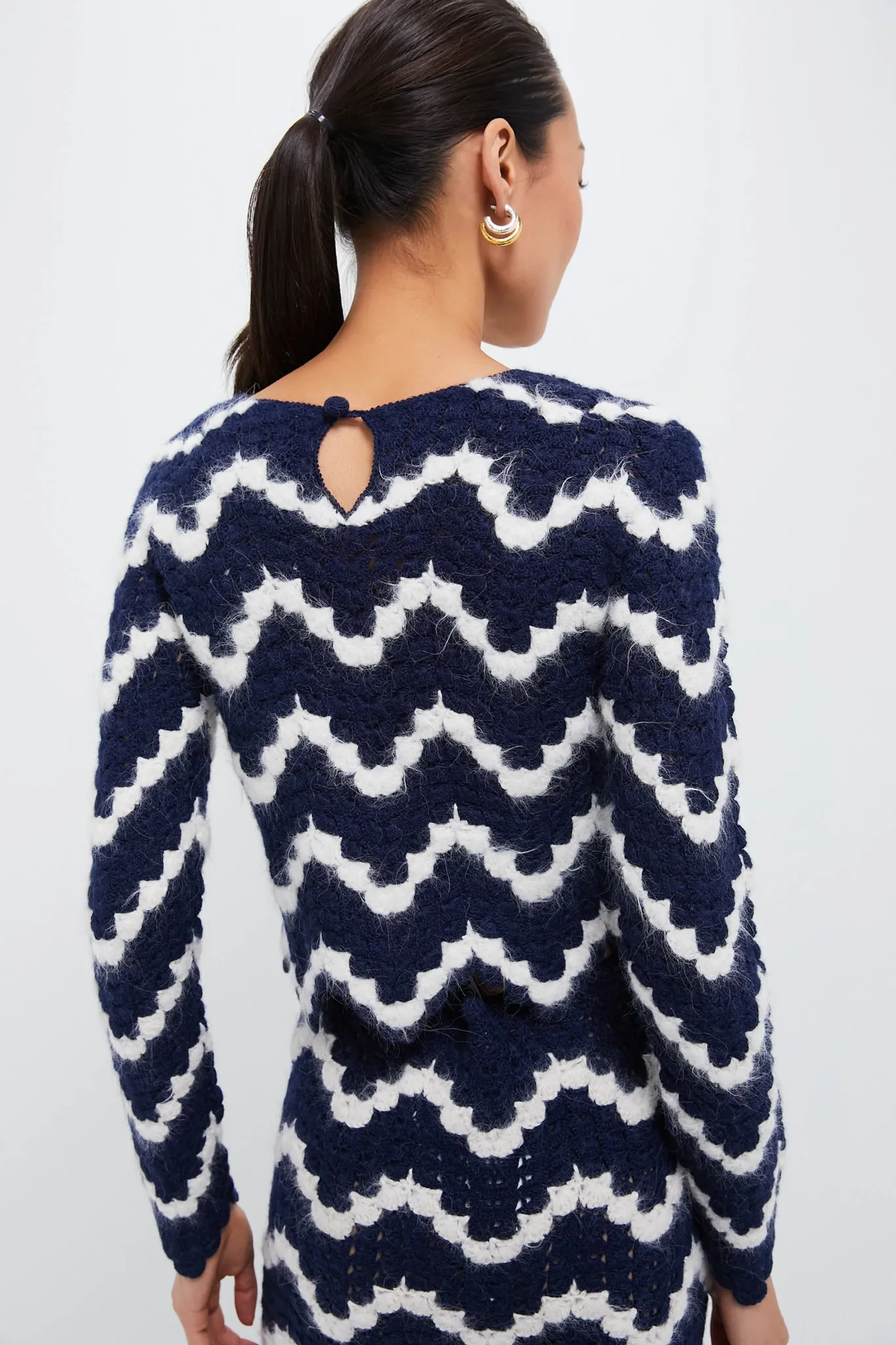 Navy and Ivory Safi Top sold by Tuckernuck product image thumbnail 4