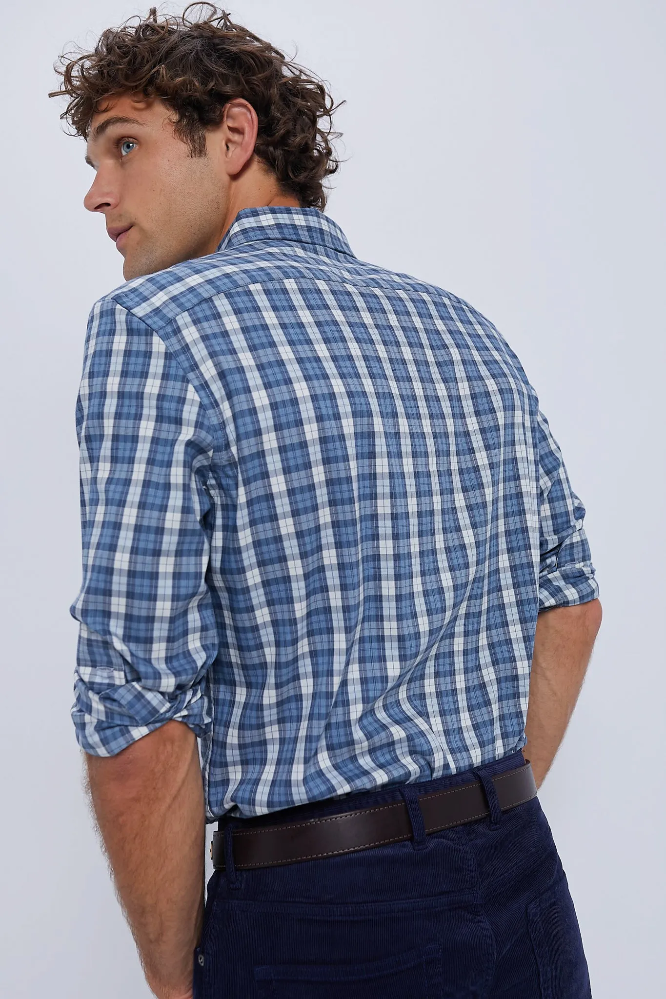 Seaside Blue Plaid Movement Shirt sold by Tuckernuck product image thumbnail 3