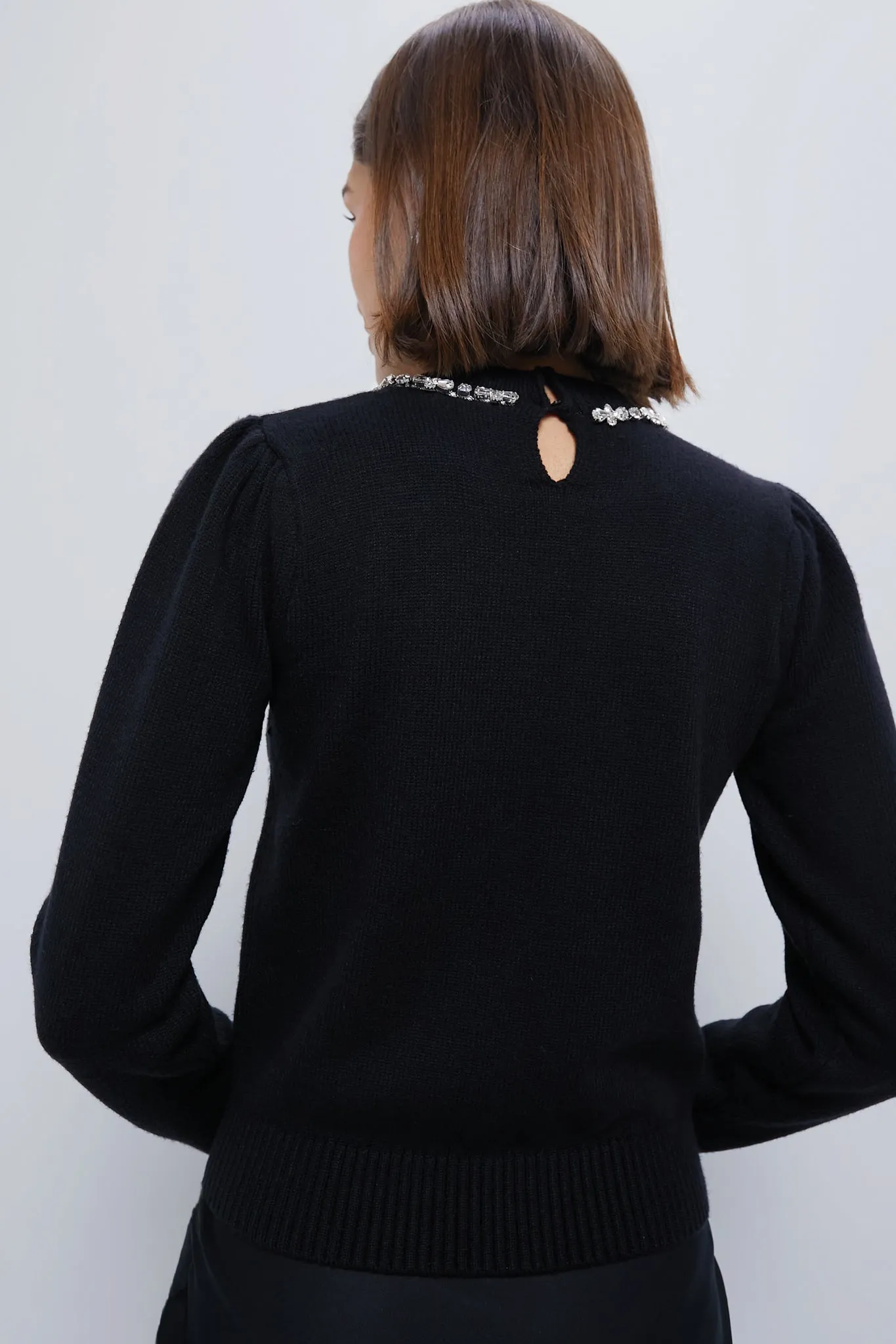 Black Bejeweled Lucy Sweater sold by Tuckernuck product image thumbnail 4