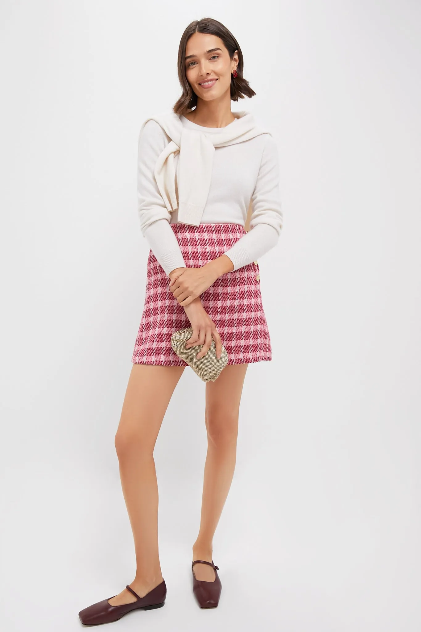 Tonal Plaid Pink Skirt sold by Tuckernuck product image thumbnail 2