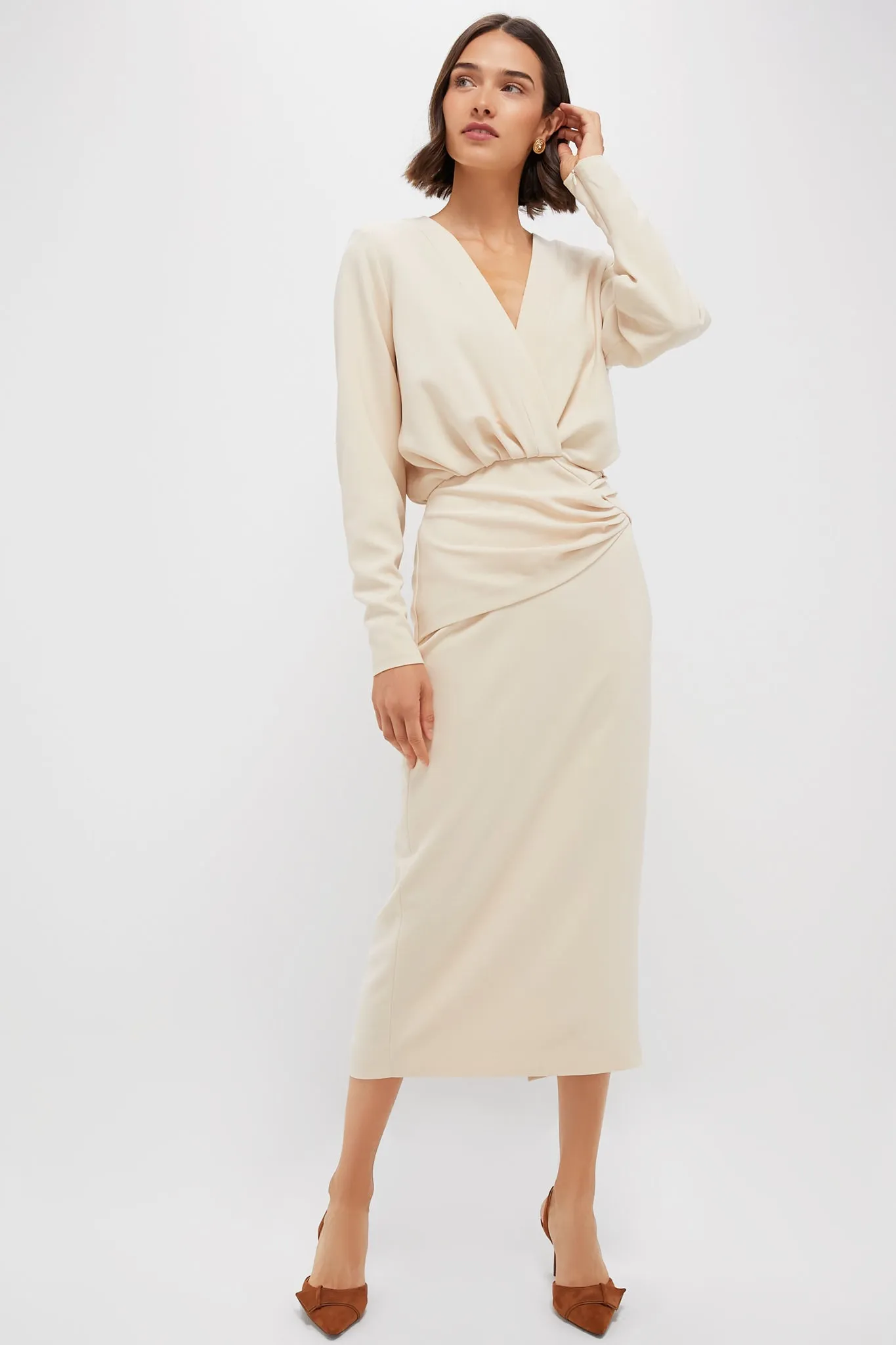 Cream Fraser Midi Dress sold by Tuckernuck