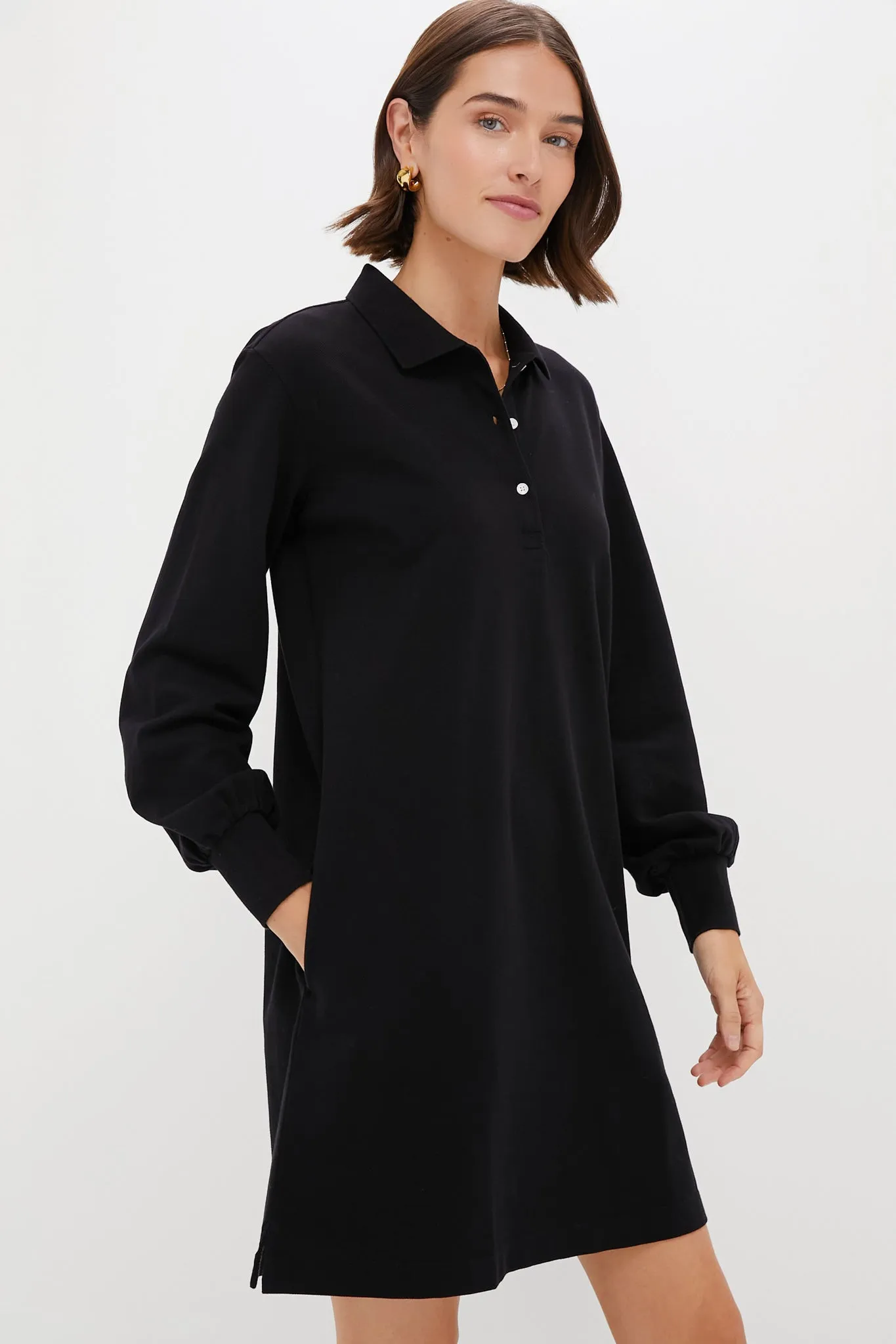 Black Pique Frances Polo Dress sold by Tuckernuck product image thumbnail 3