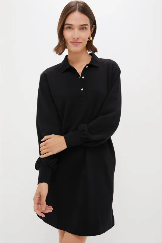 Black Pique Frances Polo Dress sold by Tuckernuck