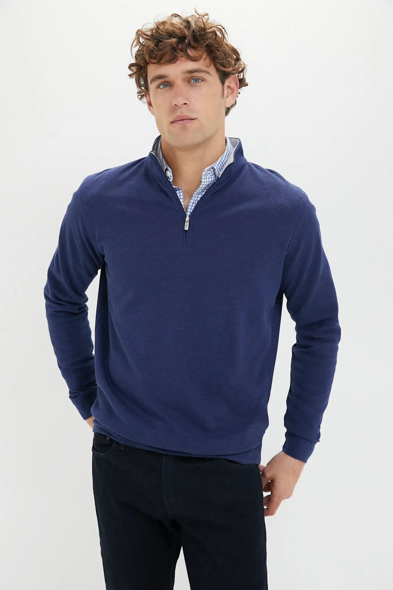 Navy Crown Comfort Pullover sold by Tuckernuck