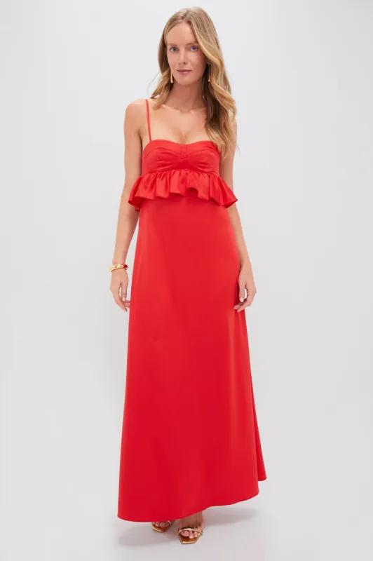 Red Silk Scarlet Maxi Dress sold by Tuckernuck