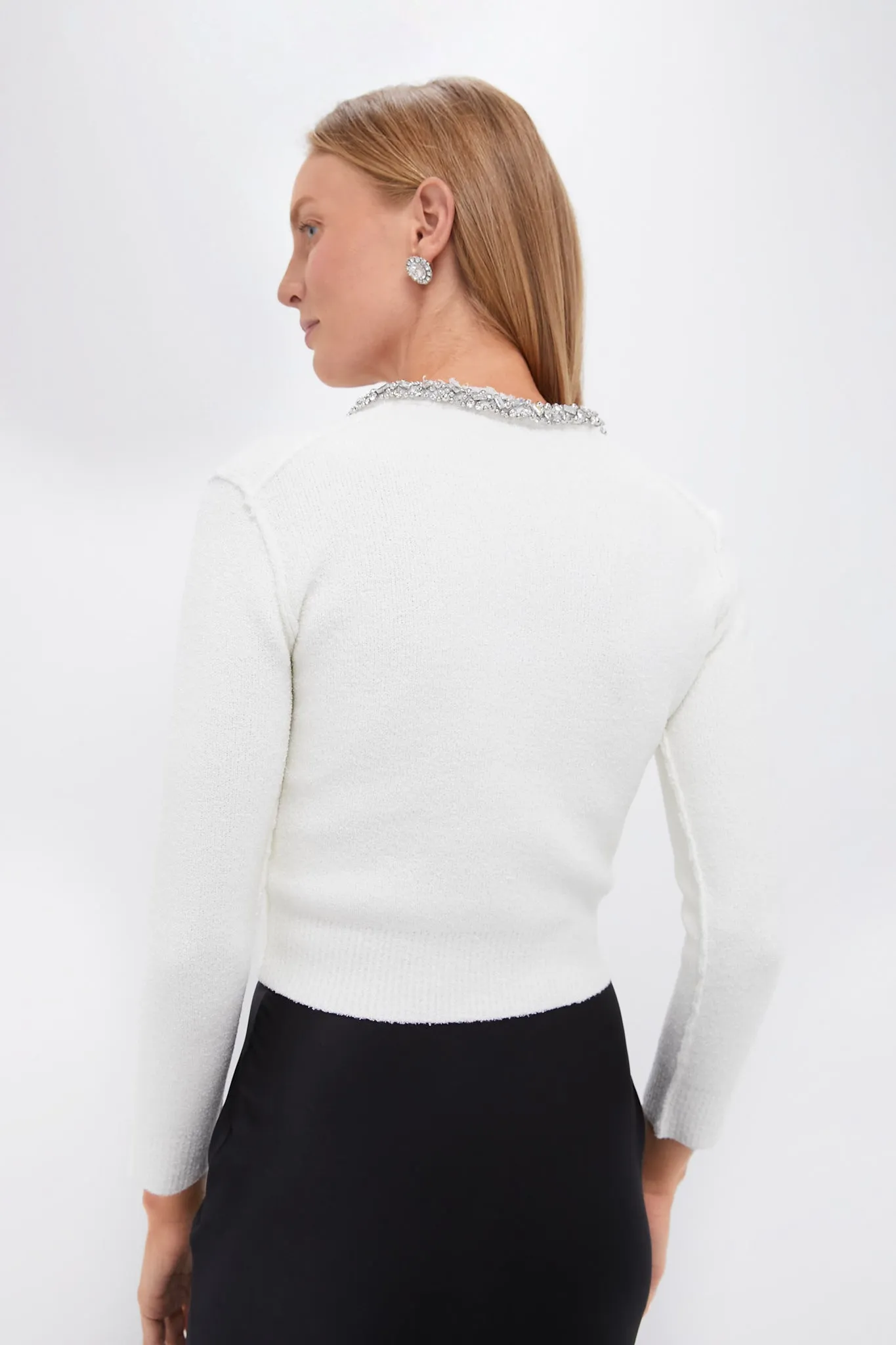Ivory Lieghton Boucle Cardigan sold by Tuckernuck product image thumbnail 4