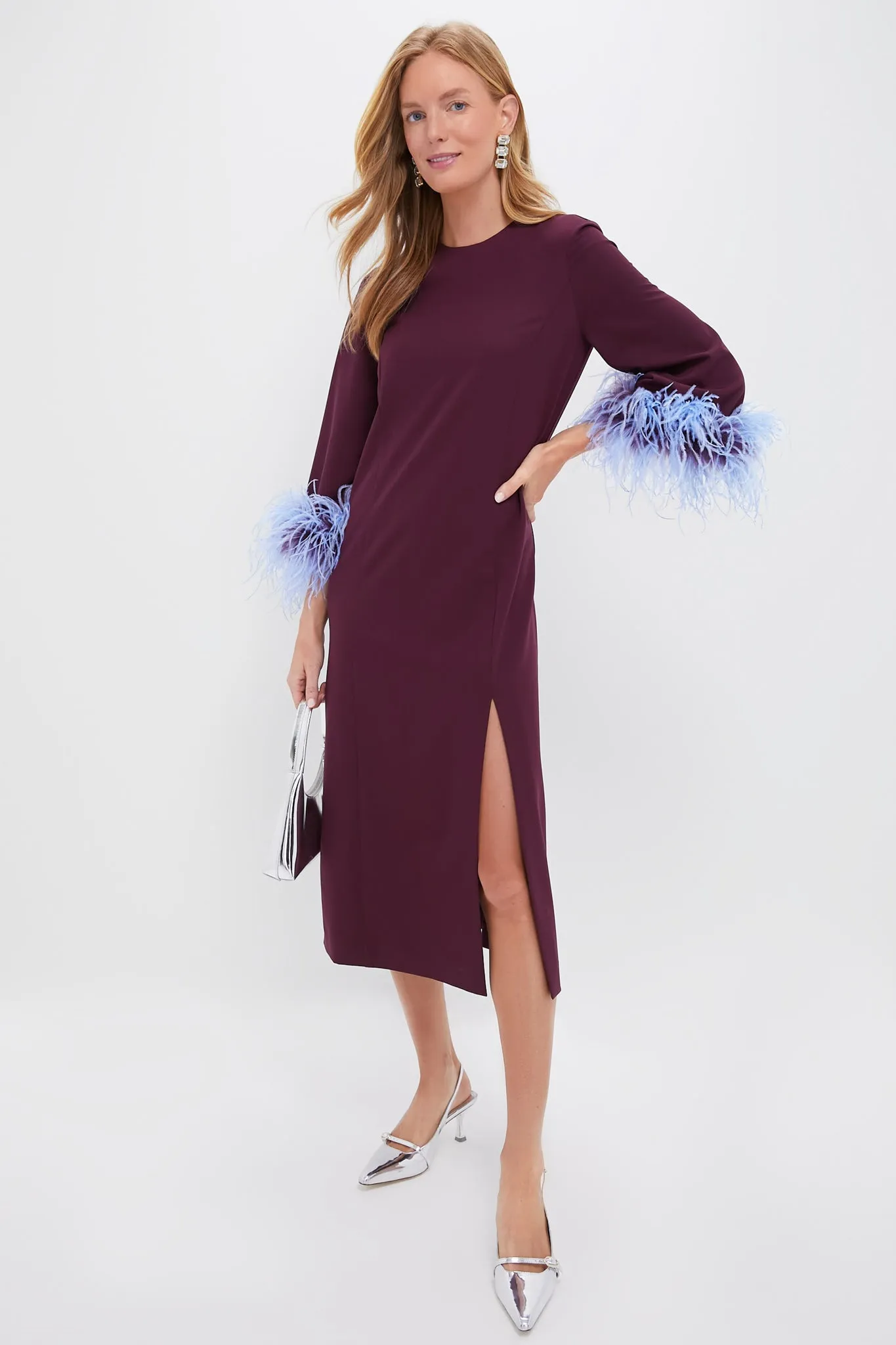 Oxblood Feather Eleanor Dress sold by Tuckernuck product image thumbnail 2