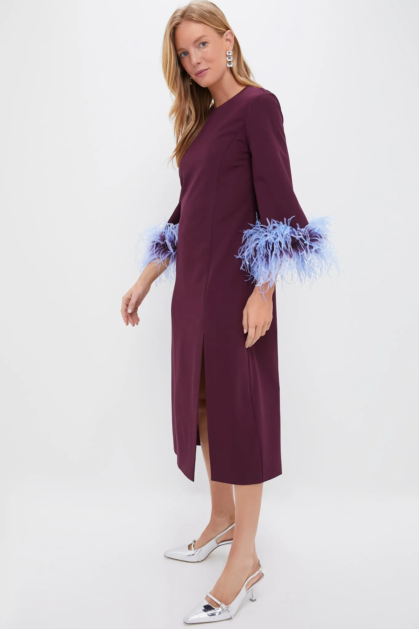 Oxblood Feather Eleanor Dress sold by Tuckernuck product image thumbnail 3
