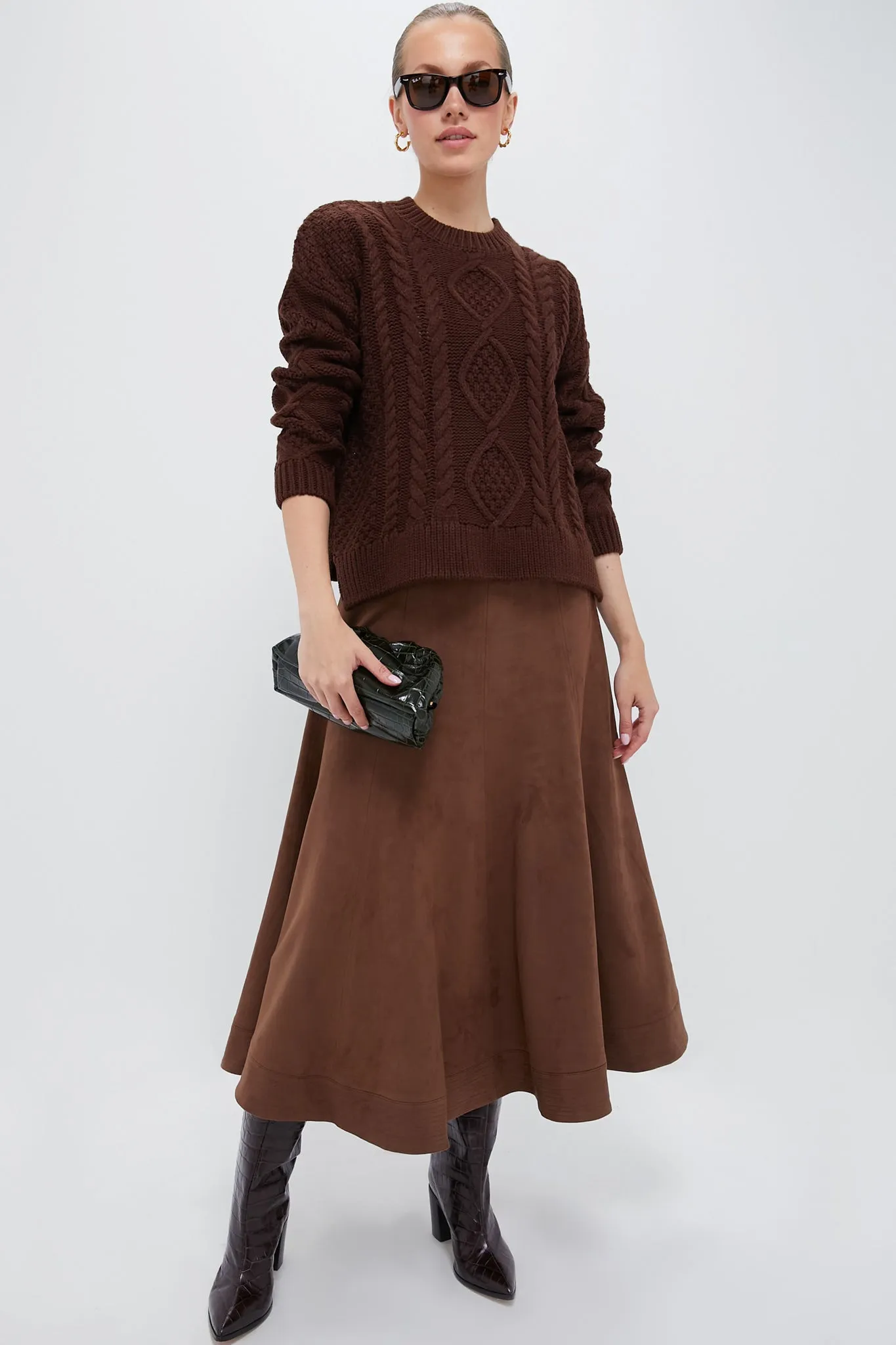 Chocolate Suede Brynn Skirt sold by Tuckernuck product image thumbnail 2