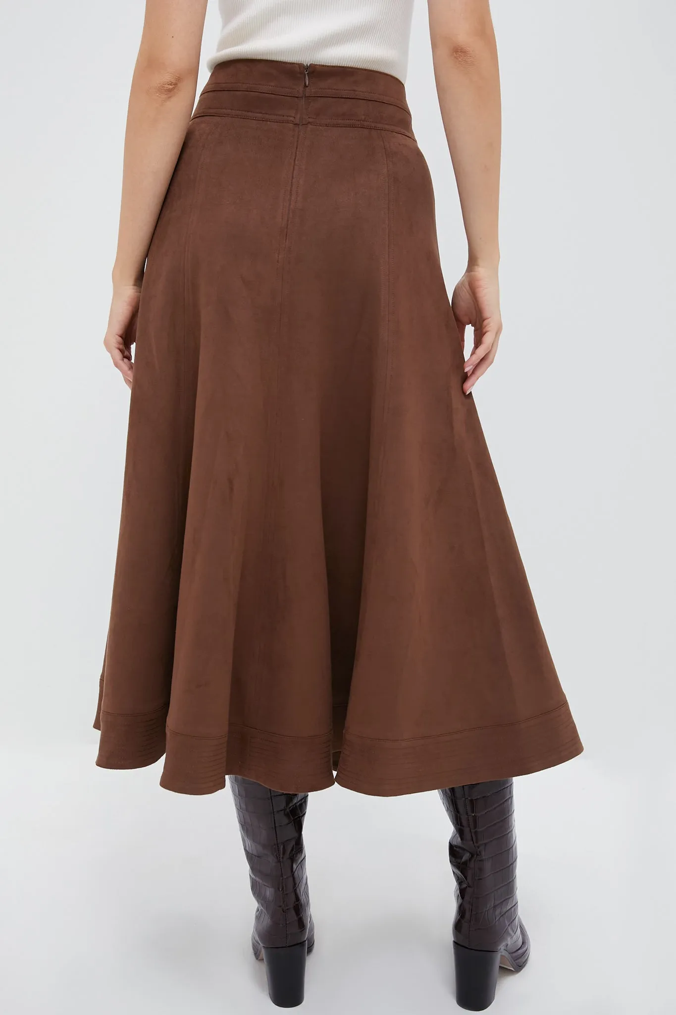 Chocolate Suede Brynn Skirt sold by Tuckernuck product image thumbnail 4