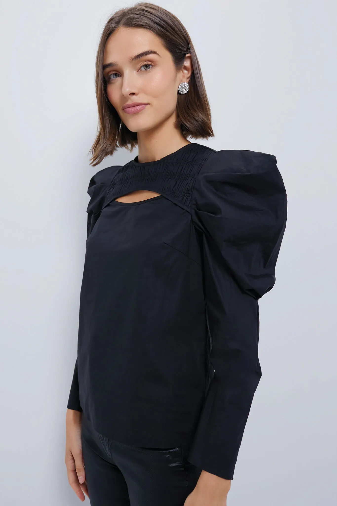 Black Keyhole Beckett Blouse sold by Tuckernuck product image thumbnail 3