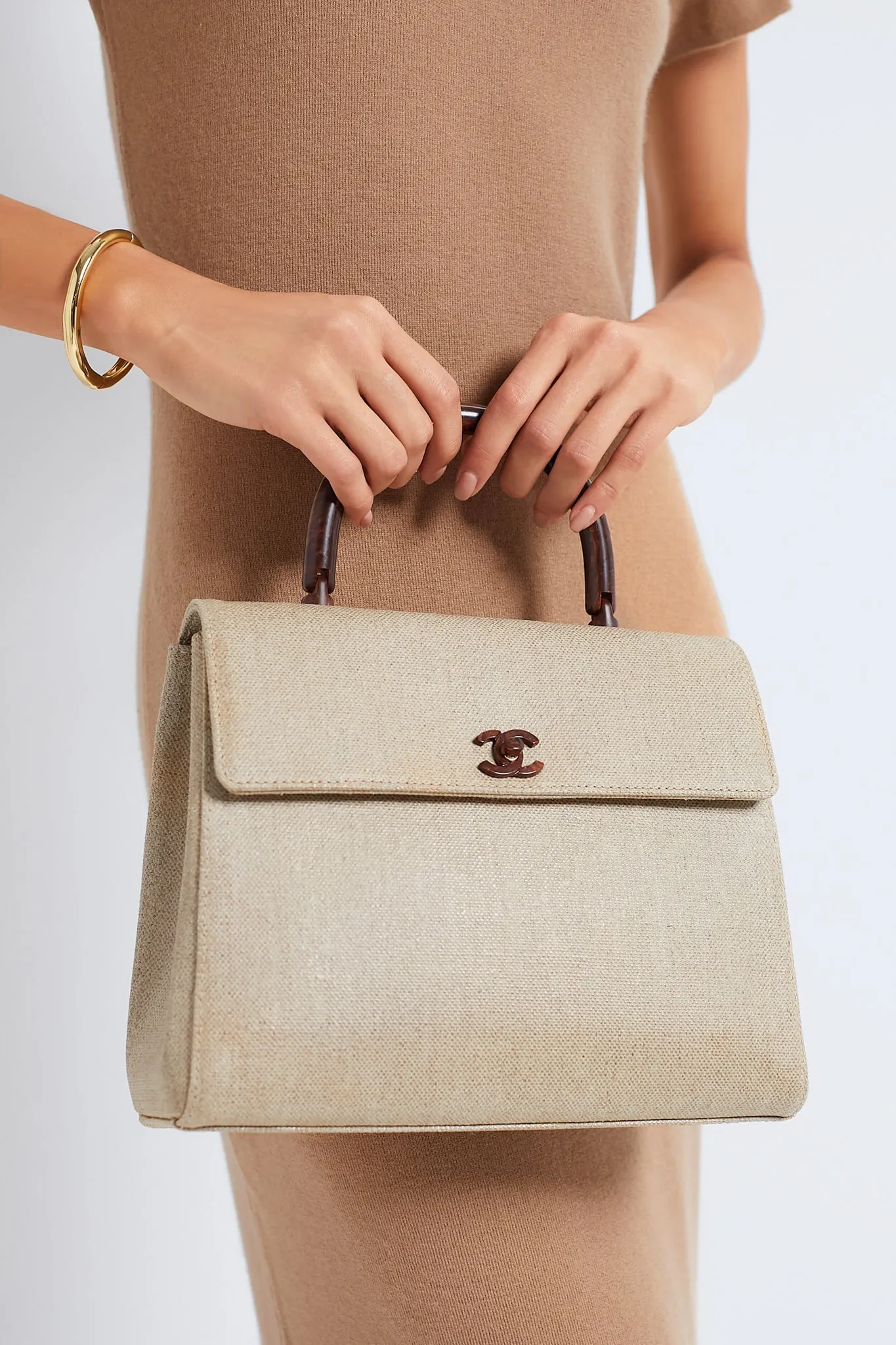 CHANEL Canvas Top Handle Bag sold by Tuckernuck product image thumbnail 3