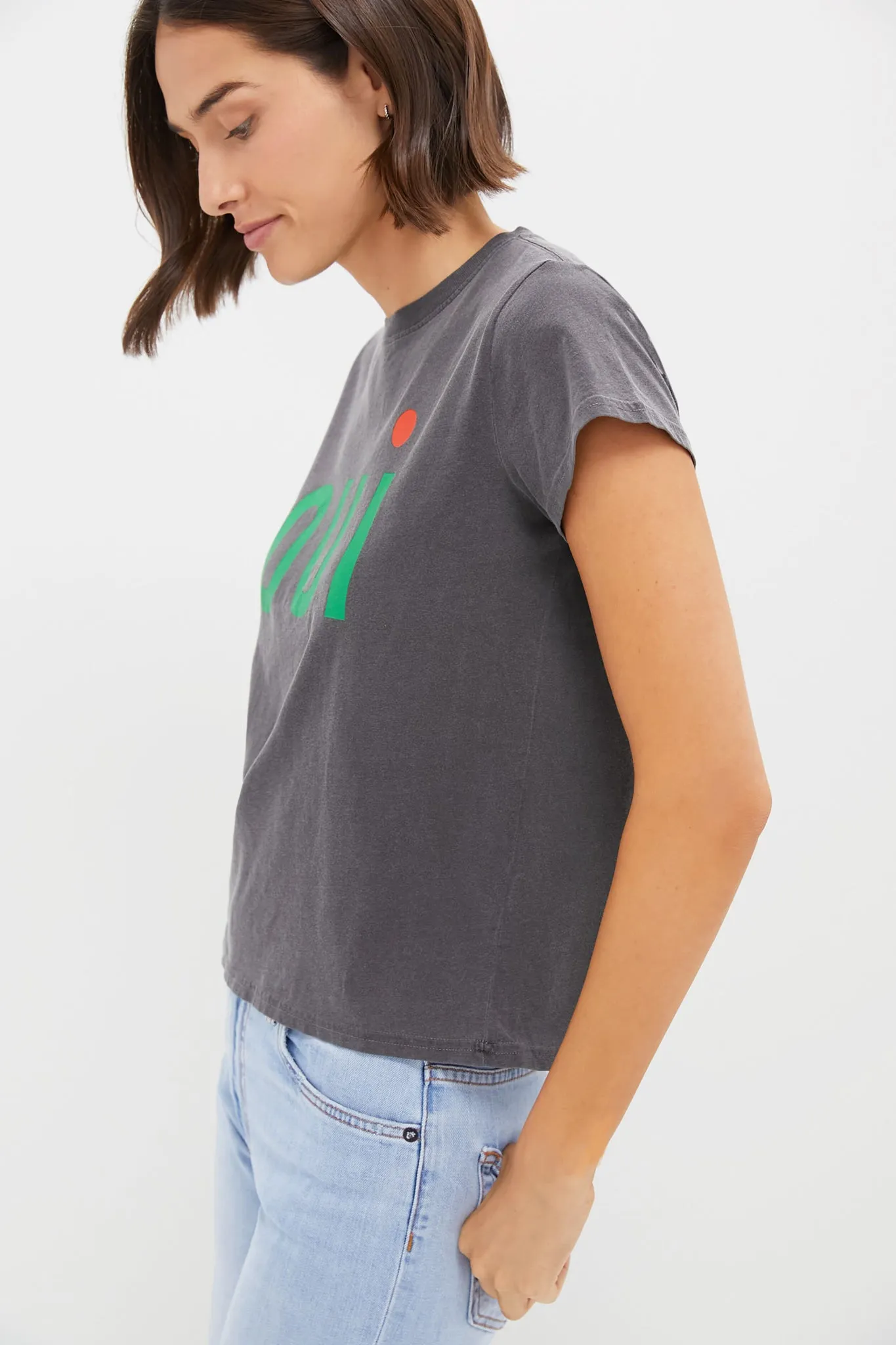 Faded Black Oui Classic Tee sold by Tuckernuck product image thumbnail 4