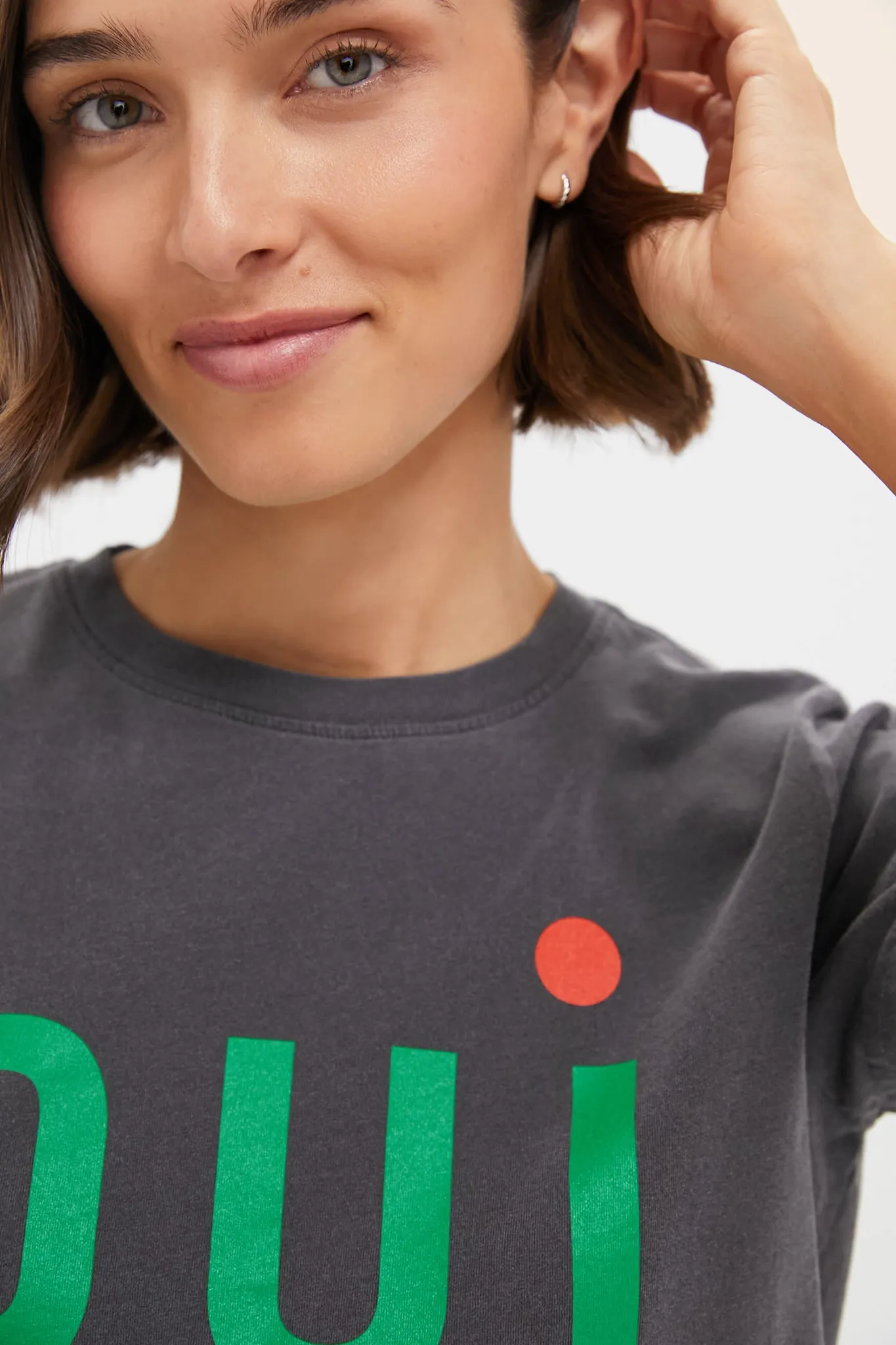 Faded Black Oui Classic Tee sold by Tuckernuck product image thumbnail 5