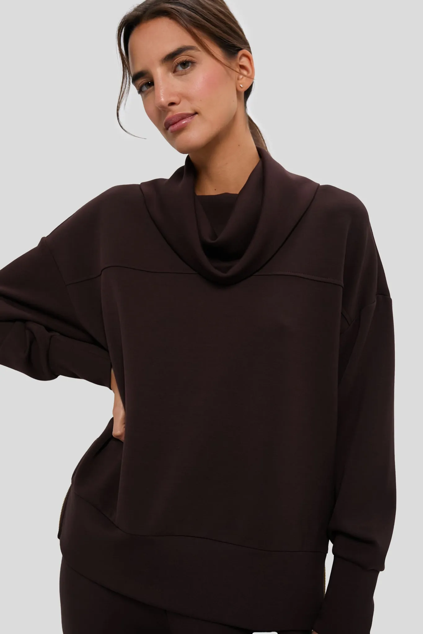 Coffee Bean Priya Longline Sweat sold by Tuckernuck