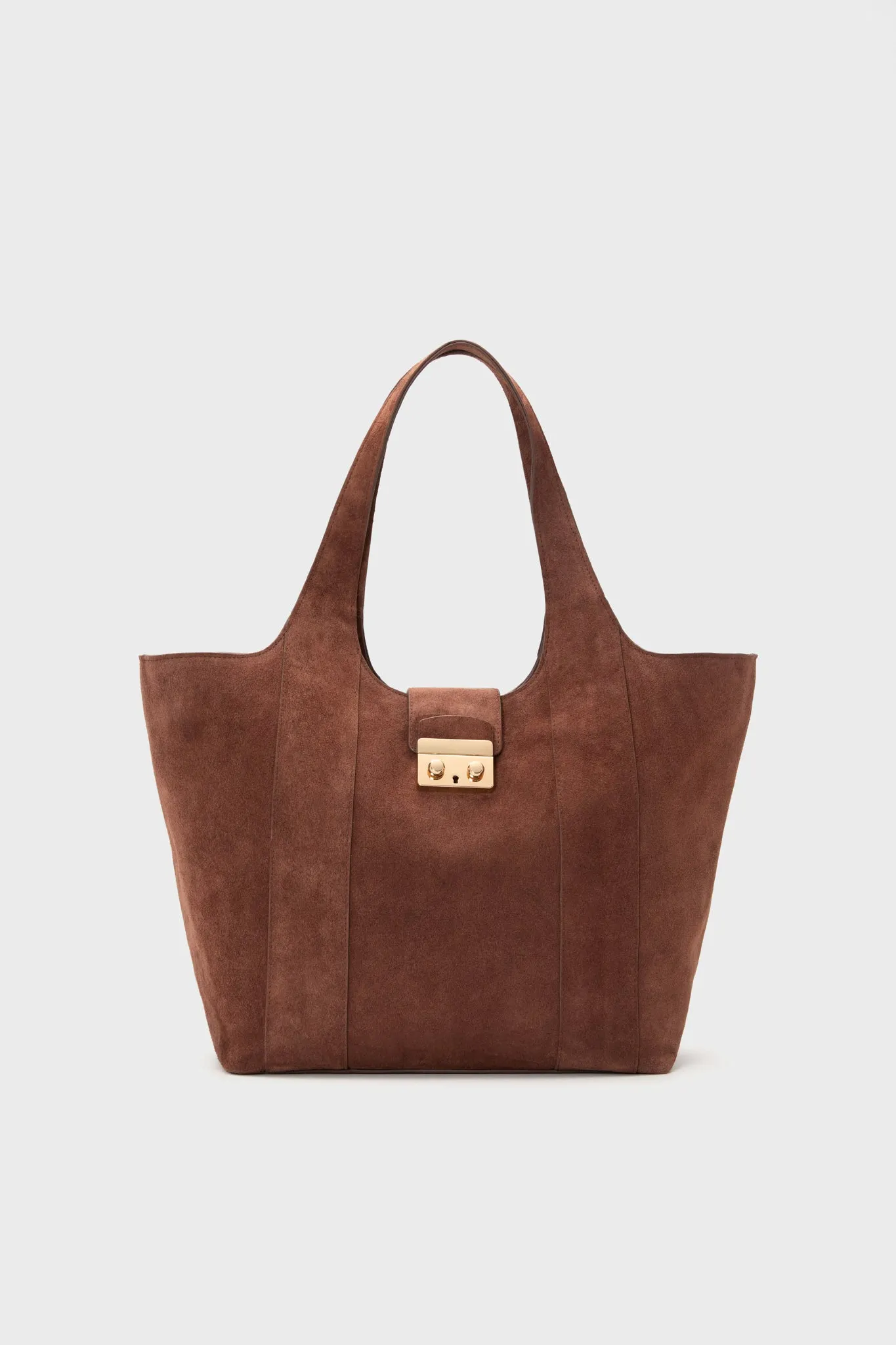 Brown Suede Large Market Tote sold by Tuckernuck