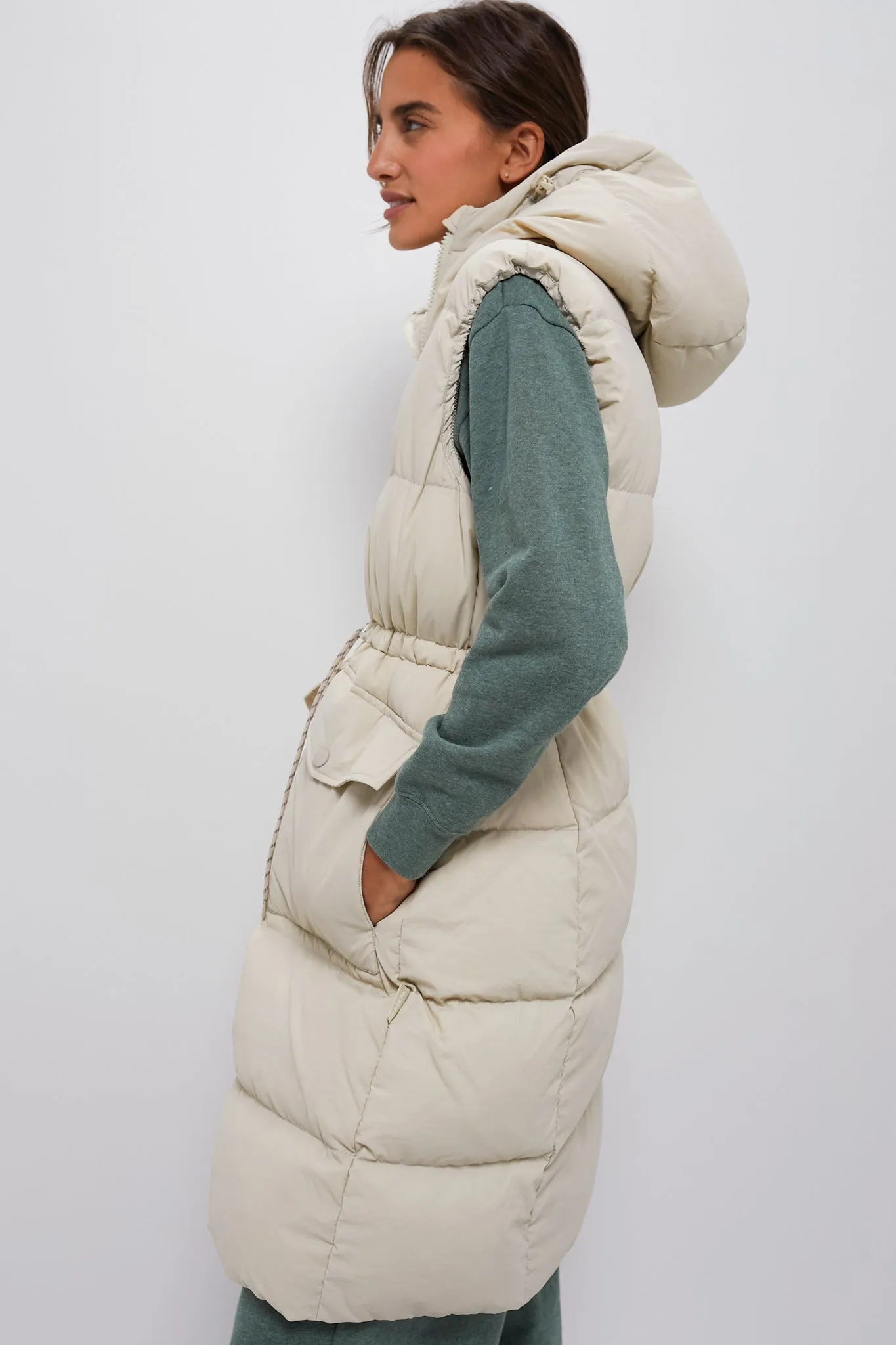 Bone White Irving Down Gilet sold by Tuckernuck product image thumbnail 3