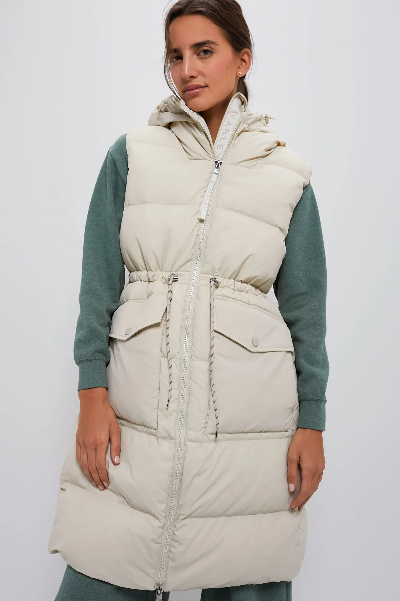 Bone White Irving Down Gilet sold by Tuckernuck