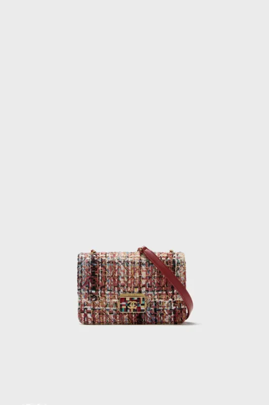 CHANEL Red Tweed Beauty Lock Flap Bag sold by Tuckernuck