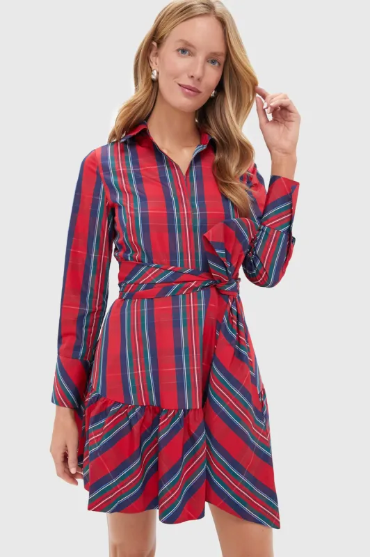 Balsam Plaid Tie Waist Shirt Dress sold by Tuckernuck