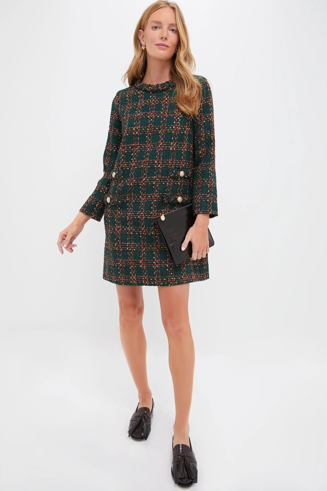 Persimmon Check Tweed Long Sleeve Jackie Dress sold by Tuckernuck product image thumbnail 2