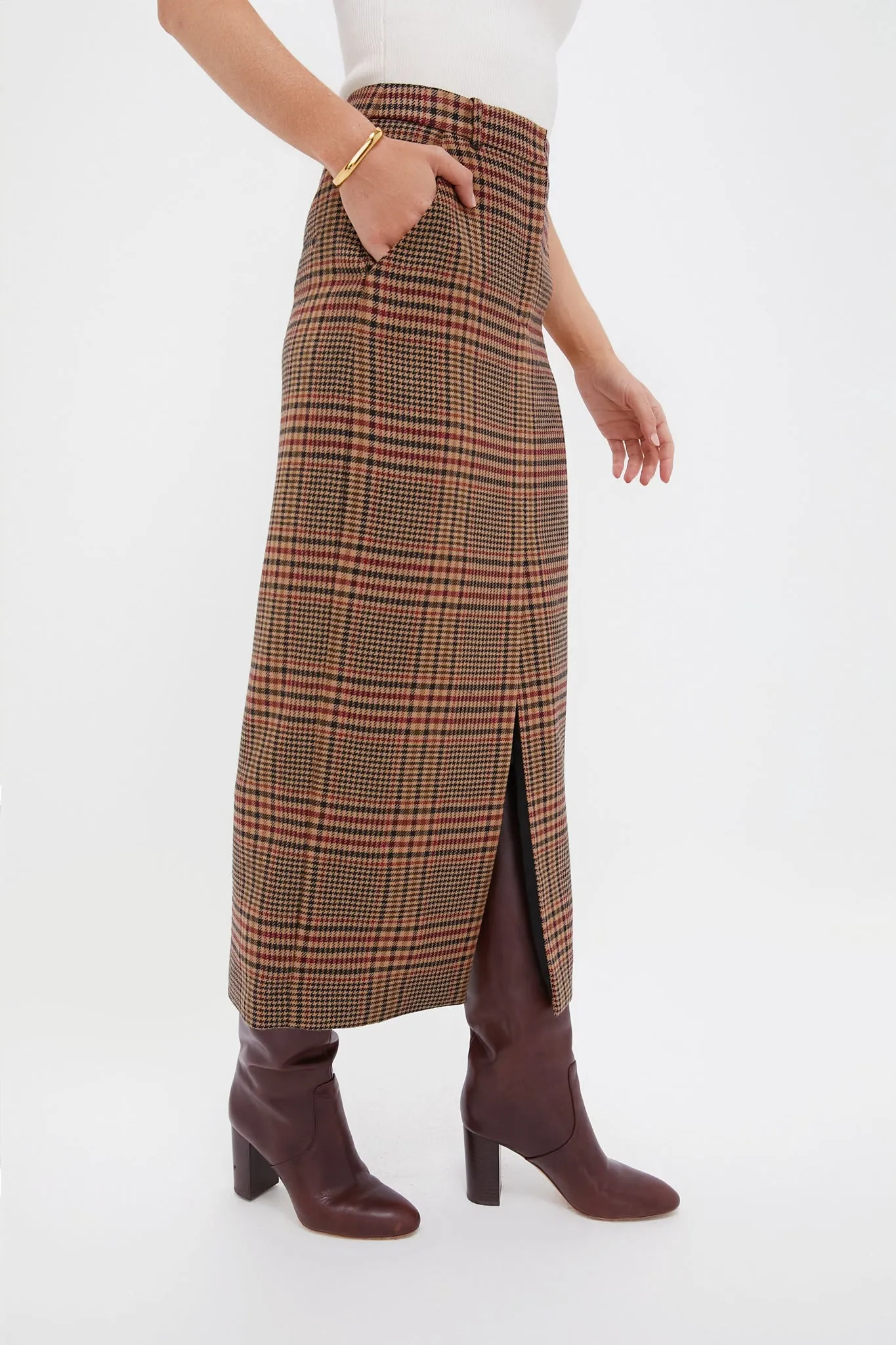 Camel and Black Maxine Skirt sold by Tuckernuck product image thumbnail 3