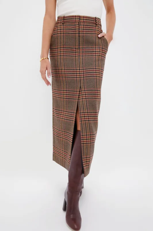Camel and Black Maxine Skirt sold by Tuckernuck