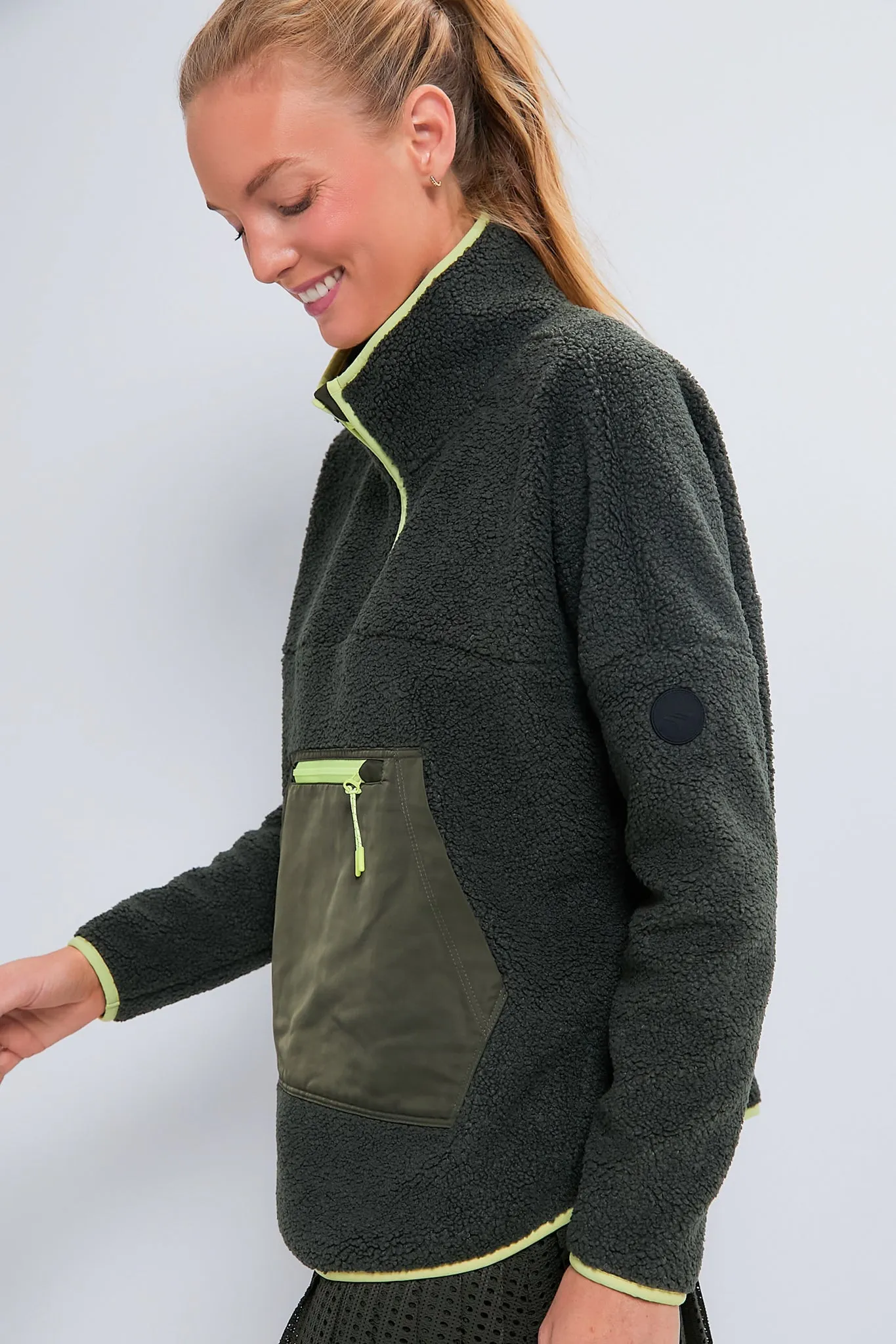 Army Green Fleece Cady Quarter Zip sold by Tuckernuck product image thumbnail 4